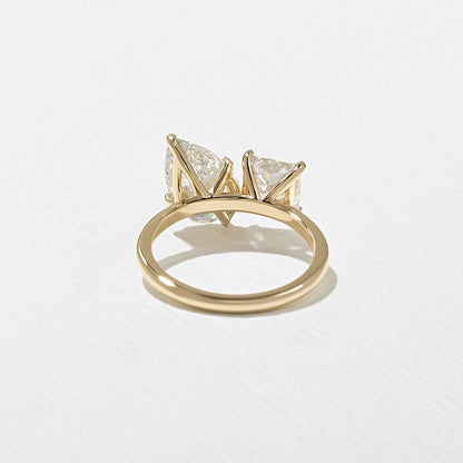 3.70 CT Pear & Princess Toi et Moi Lab Grown Diamond Engagement Ring