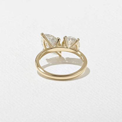 3.40 CT Marquise & Round Toi et Moi Lab Grown Diamond Engagement Ring