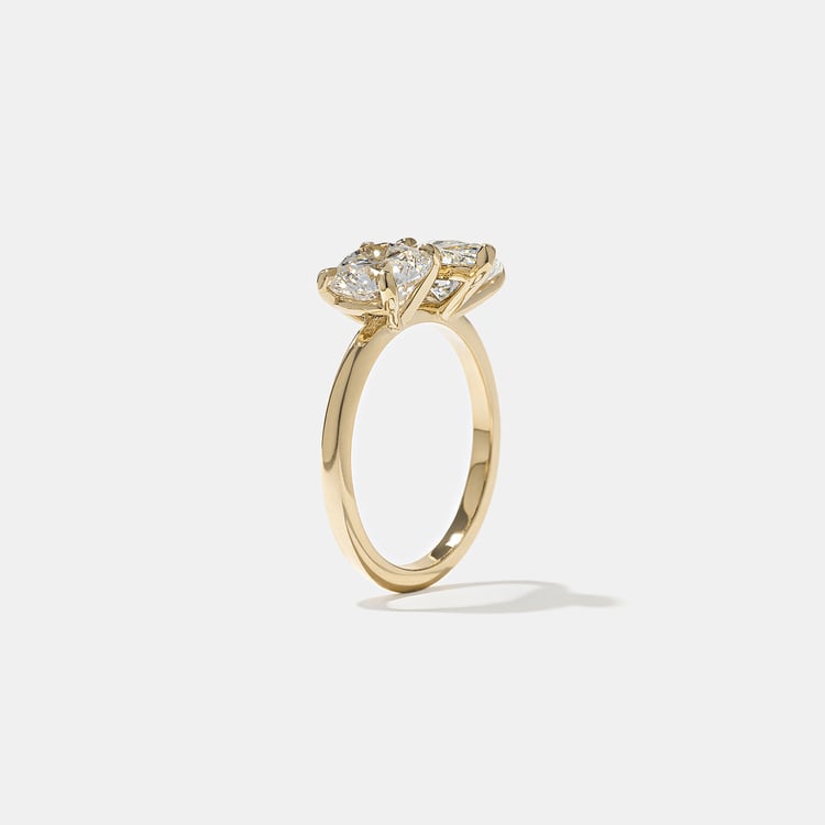 3.40 CT Marquise & Round Toi et Moi Lab Grown Diamond Engagement Ring