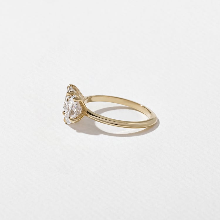 2.30 CT Oval & Asscher Toi et Moi Lab Grown Diamond Engagement Ring