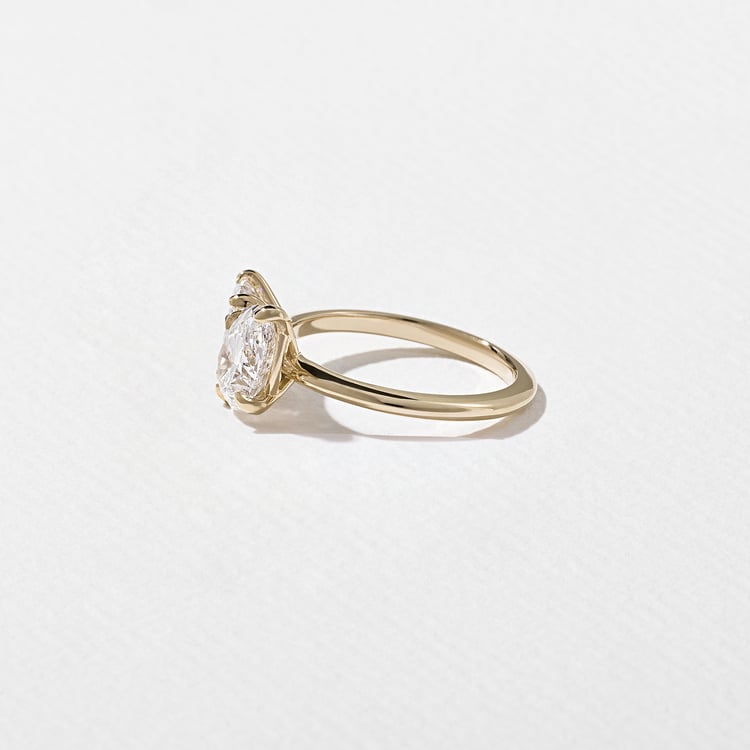 2.60 CT Pear & Princess Toi et Moi Lab Grown Diamond Engagement Ring