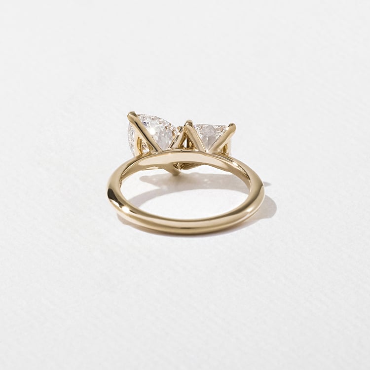 2.60 CT Pear & Princess Toi et Moi Lab Grown Diamond Engagement Ring