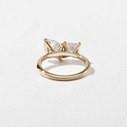 2.60 CT Pear & Princess Toi et Moi Lab Grown Diamond Engagement Ring