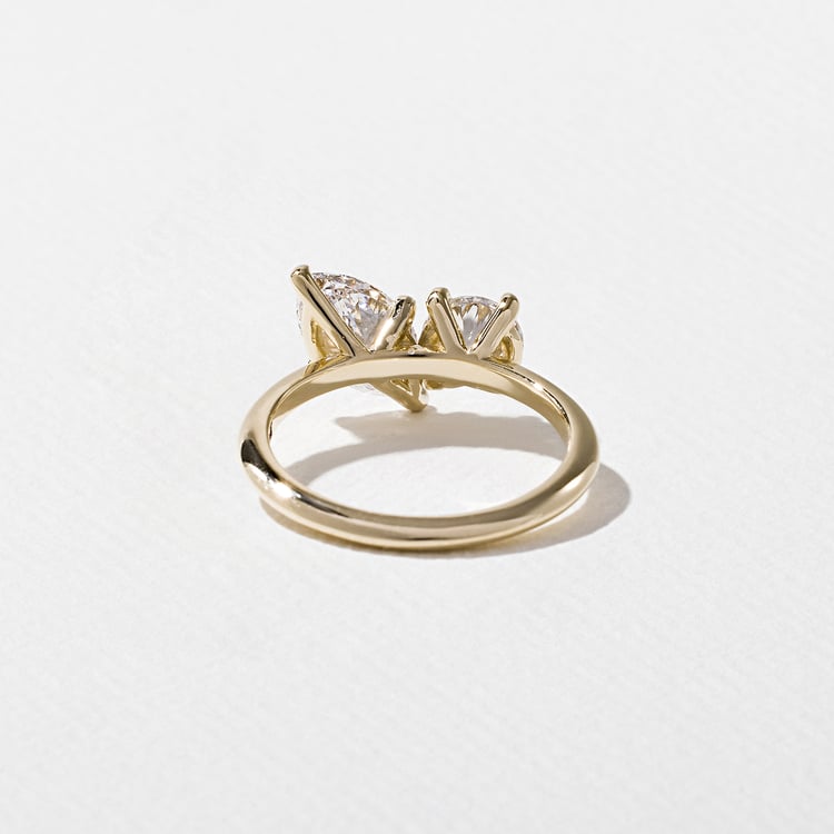 2.60 CT Pear & Princess Toi et Moi Lab Grown Diamond Engagement Ring