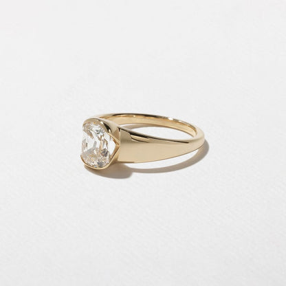 1.56 CT Antique Cushion Bezel Lab Grown Diamond Engagement Ring