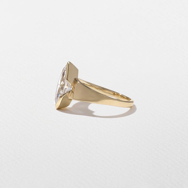 2.06 CT Marquise Bezel Lab Grown Diamond Engagement Ring