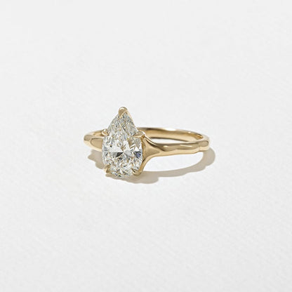 1.77 CT Pear Solitaire Lab Grown Diamond Engagement Ring