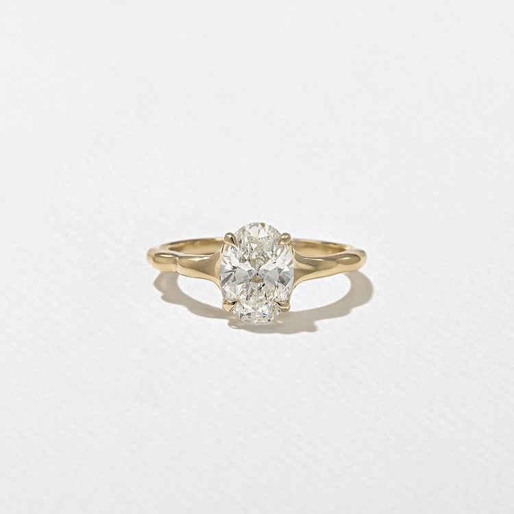 1.81 CT Oval Solitaire Lab Grown Diamond Engagement Ring