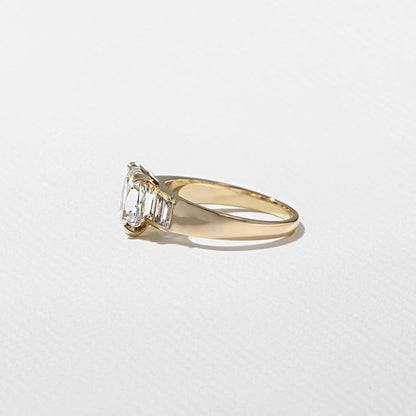 1.86 CT Antique Cushion Three Stone Lab Grown Diamond Engagement Ring