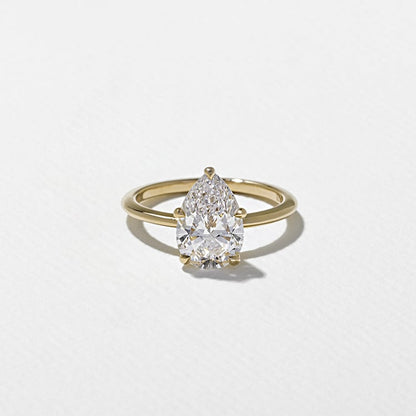 2.15 CT Pear Solitaire Lab Grown Diamond Engagement Ring