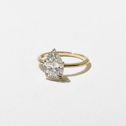 2.15 CT Pear Solitaire Lab Grown Diamond Engagement Ring