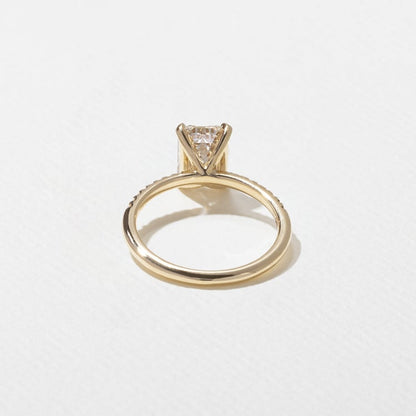 1.82 CT Emerald Cut Pavé Lab Grown Diamond Engagement Ring