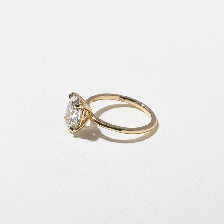 2.04 CT Oval Solitaire Lab Grown Diamond Engagement Ring