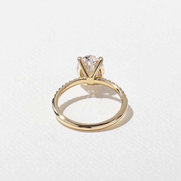 2.08 CT Oval Pavé Lab Grown Diamond Engagement Ring