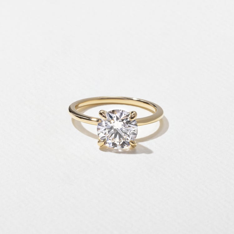 2.02 CT Round Solitaire Lab Grown Diamond Engagement Ring
