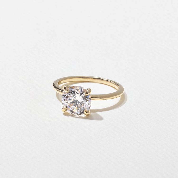 2.02 CT Round Solitaire Lab Grown Diamond Engagement Ring