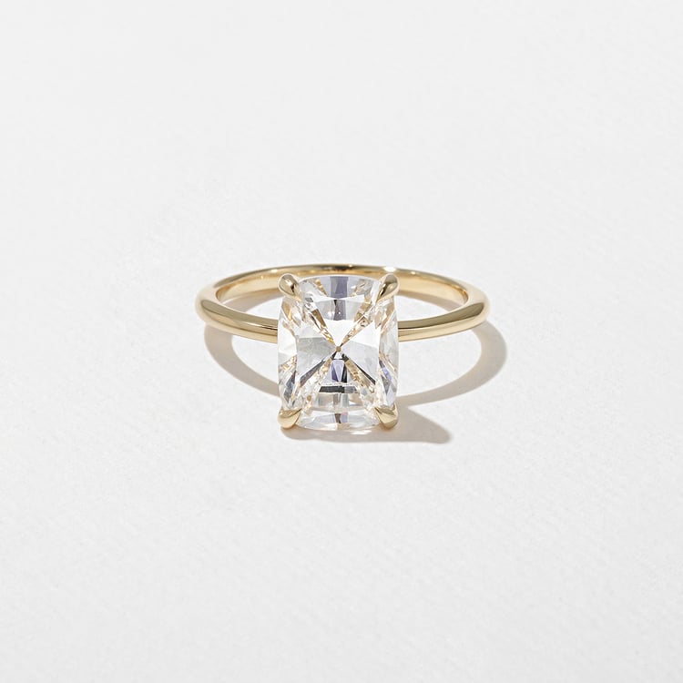 3.01 CT Antique Cushion Solitaire Lab Grown Diamond Engagement Ring