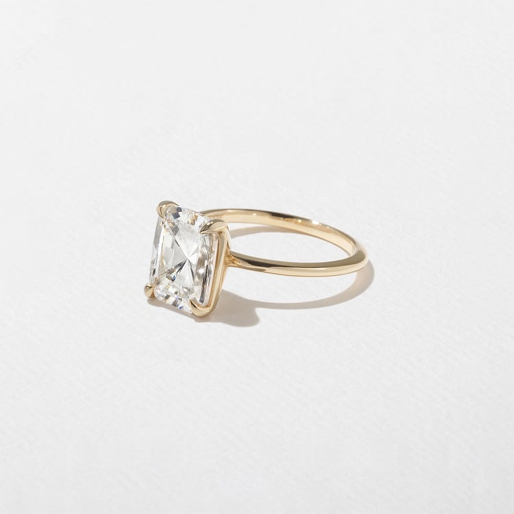 3.01 CT Antique Cushion Solitaire Lab Grown Diamond Engagement Ring
