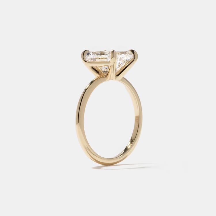 3.01 CT Antique Cushion Solitaire Lab Grown Diamond Engagement Ring