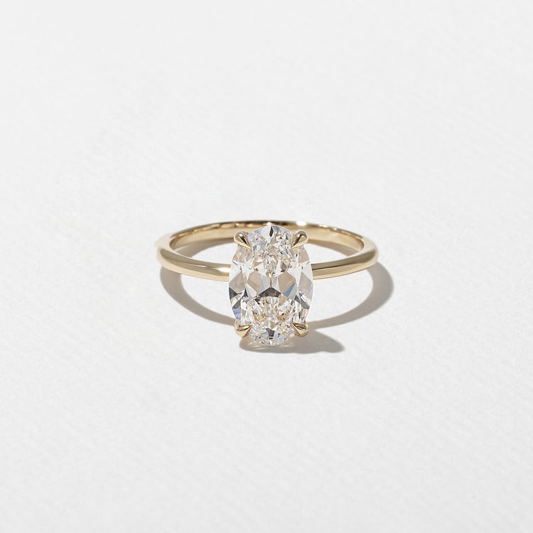 1.96 CT Antique Oval Solitaire Lab Grown Diamond Engagement Ring