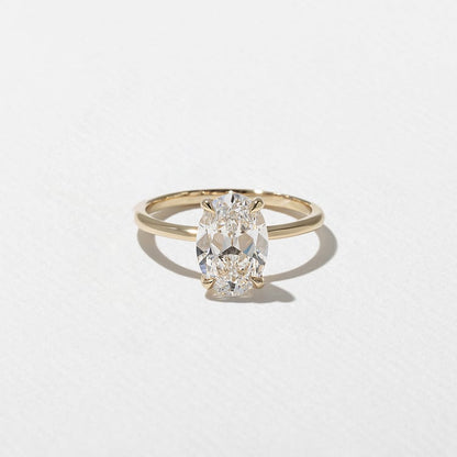 1.96 CT Antique Oval Solitaire Lab Grown Diamond Engagement Ring
