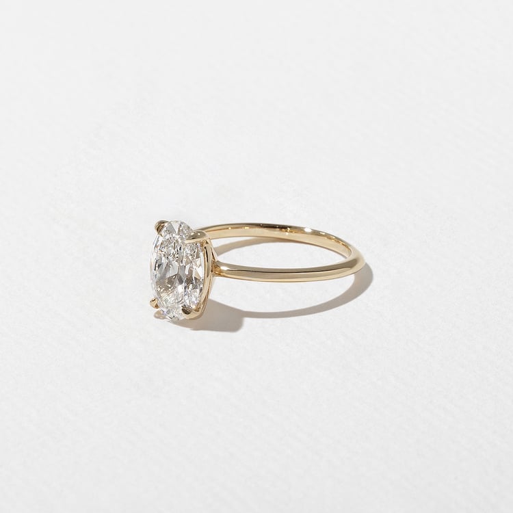 1.96 CT Antique Oval Solitaire Lab Grown Diamond Engagement Ring