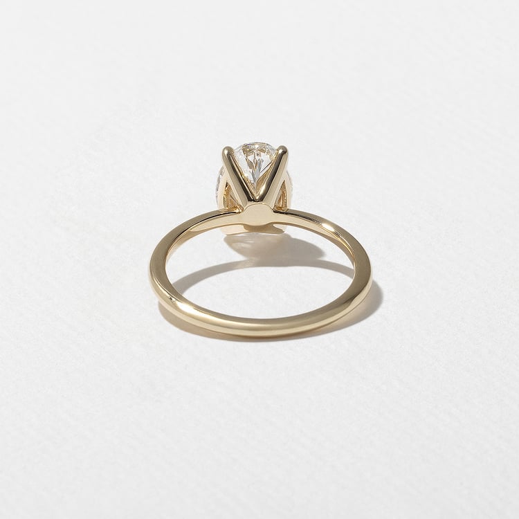 1.96 CT Antique Oval Solitaire Lab Grown Diamond Engagement Ring
