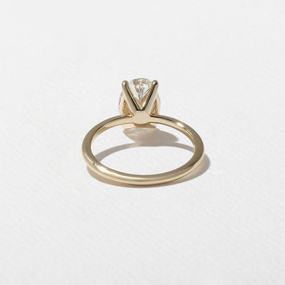 1.96 CT Antique Oval Solitaire Lab Grown Diamond Engagement Ring