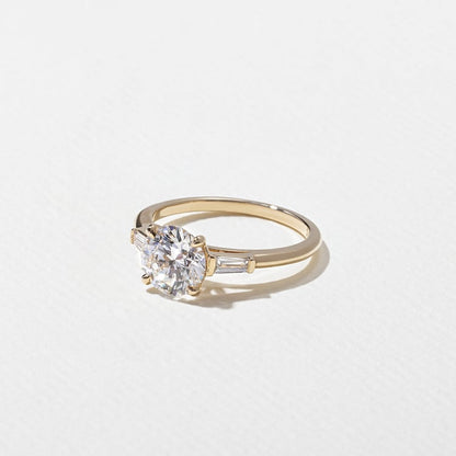 1.53 CT Round Three Stone Lab Grown Diamond Engagement Ring