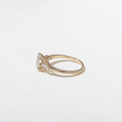 1.53 CT Round Three Stone Lab Grown Diamond Engagement Ring