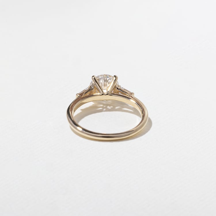 1.53 CT Round Three Stone Lab Grown Diamond Engagement Ring