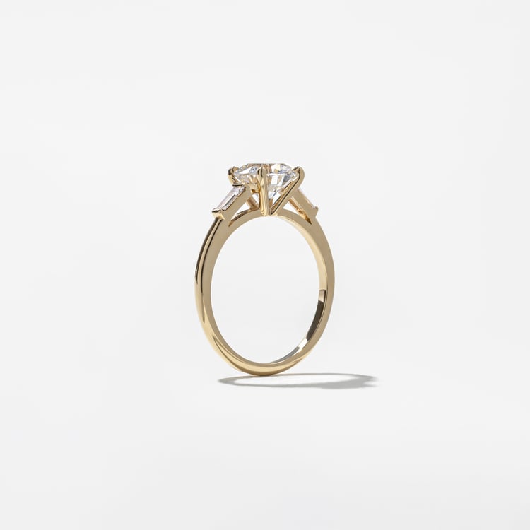 1.53 CT Round Three Stone Lab Grown Diamond Engagement Ring