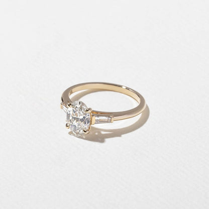 1.18 CT Oval Three Stone Lab Grown Diamond Engagement Ring