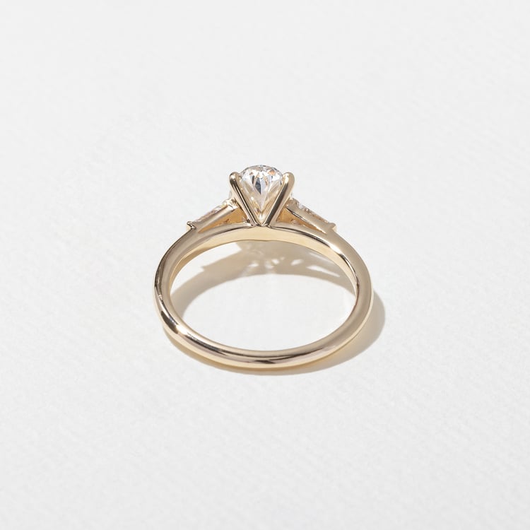1.18 CT Oval Three Stone Lab Grown Diamond Engagement Ring