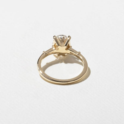 2.08 CT Oval Three Stone Lab Grown Diamond Engagement Ring