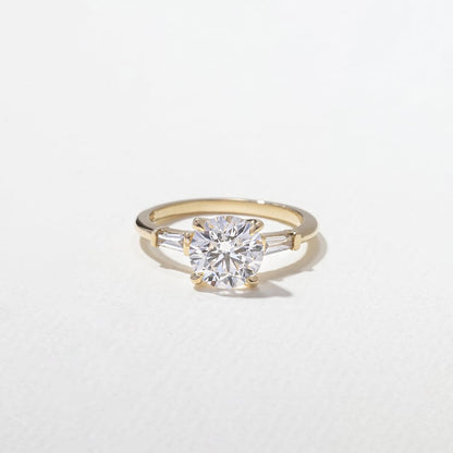 1.74 CT Round Three Stone Lab Grown Diamond Engagement Ring