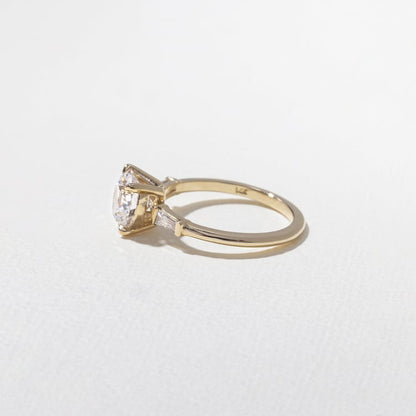 1.74 CT Round Three Stone Lab Grown Diamond Engagement Ring