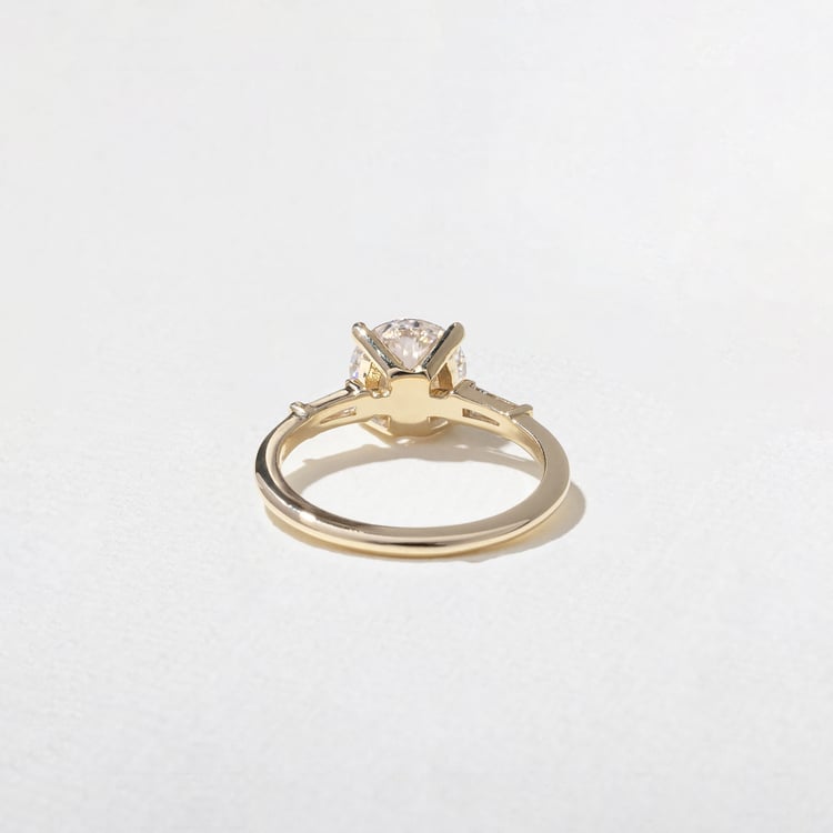 1.74 CT Round Three Stone Lab Grown Diamond Engagement Ring