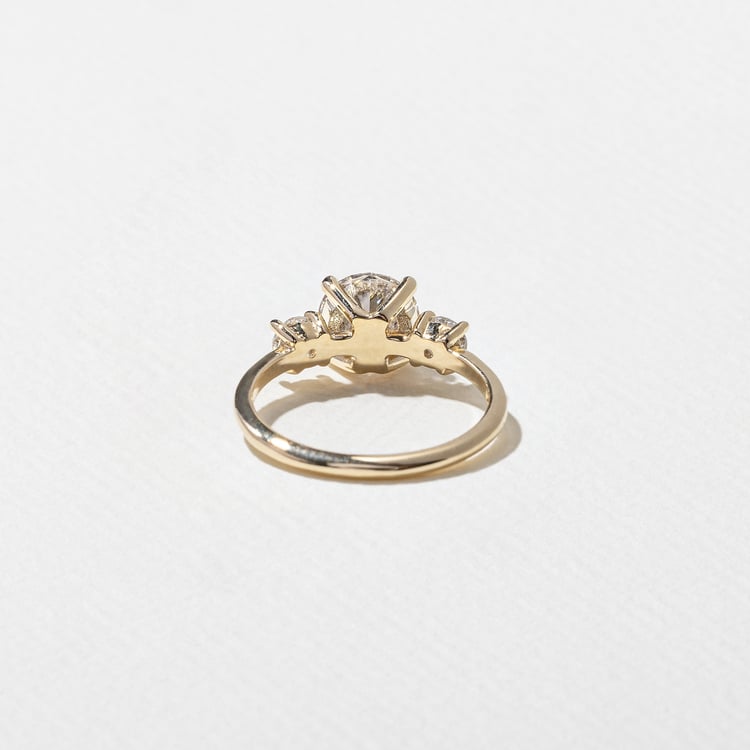 1.52 CT Round Three Stone Lab Grown Diamond Engagement Ring