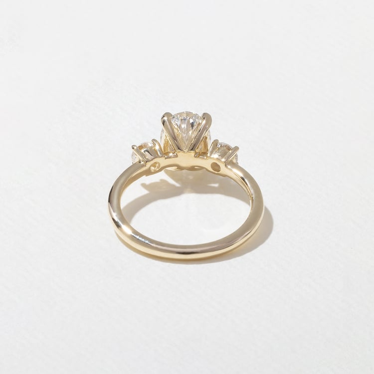 1.62 CT Oval Three Stone Lab Grown Diamond Engagement Ring