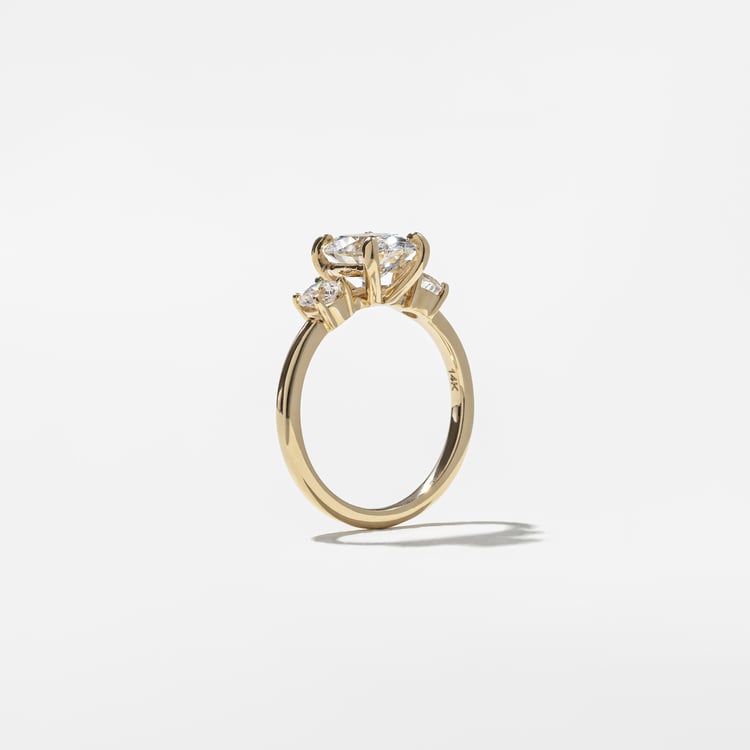 1.62 CT Oval Three Stone Lab Grown Diamond Engagement Ring