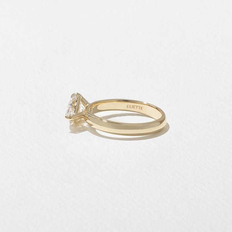 1.58 CT Pear East-West Solitaire Lab Grown Diamond Engagement Ring