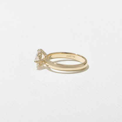 1.58 CT Pear East-West Solitaire Lab Grown Diamond Engagement Ring