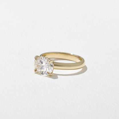 2.08 CT Oval East-West Solitaire Lab Grown Diamond Engagement Ring