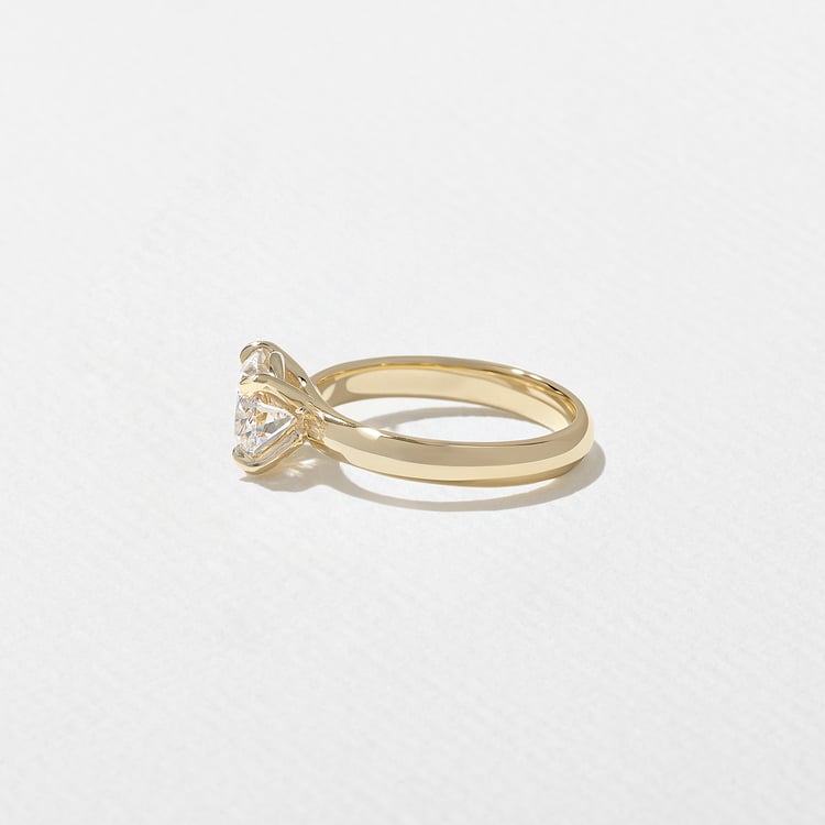 2.08 CT Oval East-West Solitaire Lab Grown Diamond Engagement Ring