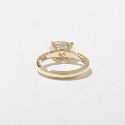 2.08 CT Oval East-West Solitaire Lab Grown Diamond Engagement Ring