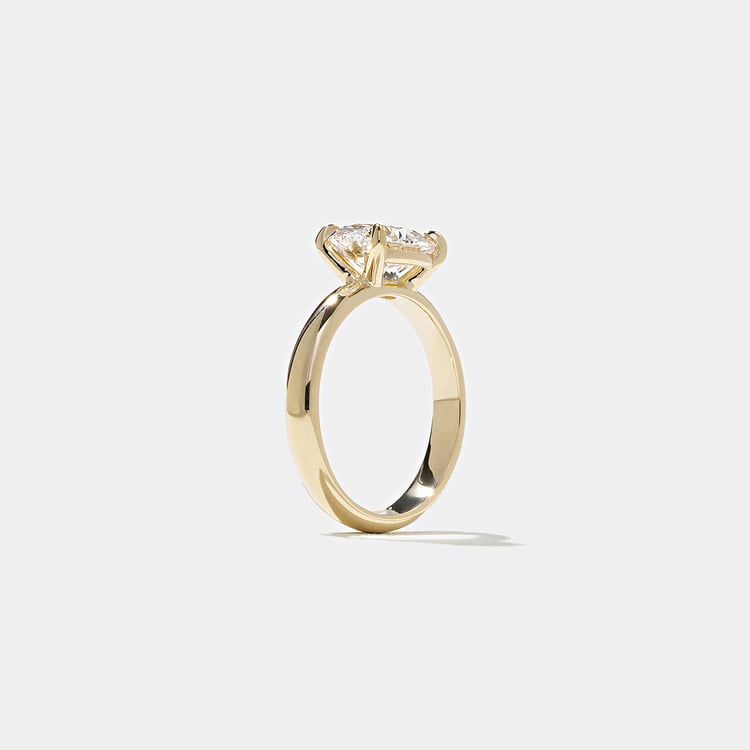 2.08 CT Oval East-West Solitaire Lab Grown Diamond Engagement Ring