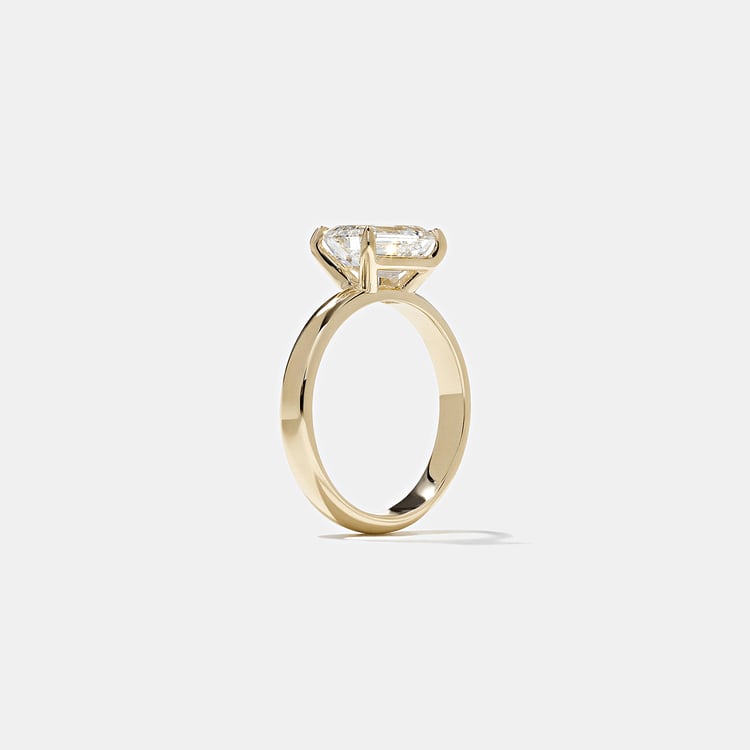 2.03 CT Emerald Cut East-West Solitaire Lab Grown Diamond Engagement Ring