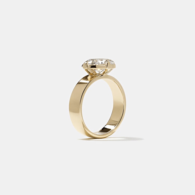 1.97 CT Oval Solitaire Lab Grown Diamond Engagement Ring