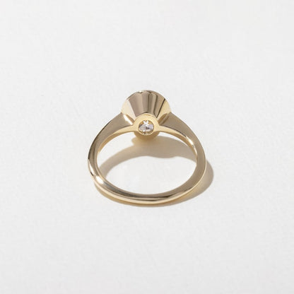 1.52 CT Oval Bezel Solitaire Lab Grown Diamond Engagement Ring